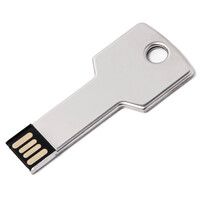 USB flash-карта KEY (8Гб), серебристая, 5,7х2,4х0,3 см, металл, серебристый