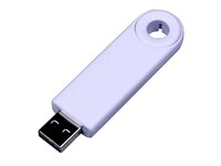 USB-флешка промо на 64 ГБ прямоугольной формы, выдвижной механизм, белый