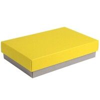 Коробка подарочная CRAFT BOX, серый, желтый