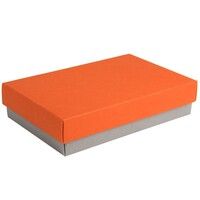 Коробка подарочная CRAFT BOX, серый, оранжевый