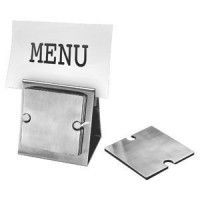Набор "Dinner":подставка под кружку/стакан (6шт) и держатель для меню, серебристый