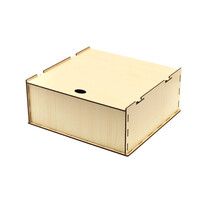 Коробка ламинированная деревянная 21 х 23 х 9 см без разделений