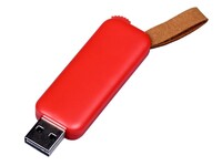 USB-флешка промо на 32 Гб прямоугольной формы, выдвижной механизм, красный