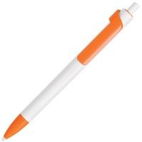 Ручка шариковая FORTE, белый, оранжевый