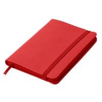Блокнот SHADY JUNIOR с элементами планирования,  А6, красный, кремовый блок, красный  обрез, красный