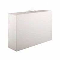Коробка складная подарочная, 37x25x10cm, кашированный картон, белый, белый
