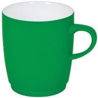 Кружка "Soft" с прорезиненным покрытием, зеленый