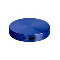 Универсальный аккумулятор "UFO" (6000mAh) в подарочной коробке,синий, 8,6х1,5 см,металл, синий