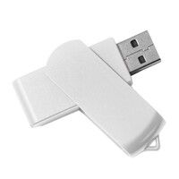 USB flash-карта SWING (8Гб), белый, 6,0х1,8х1,1 см, пластик, белый