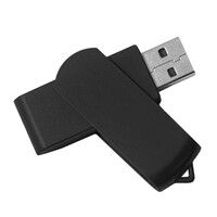 USB flash-карта SWING (8Гб), черный, 6,0х1,8х1,1 см, пластик, черный