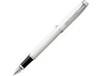 Перьевая ручка Parker IM Metal White CT, перо: F , цвет чернил: blue, в подарочной упаковке.