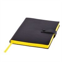 Ежедневник недатированный STELLAR, формат А5, черный, желтый