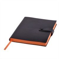 Ежедневник недатированный STELLAR, формат А5, черный, оранжевый